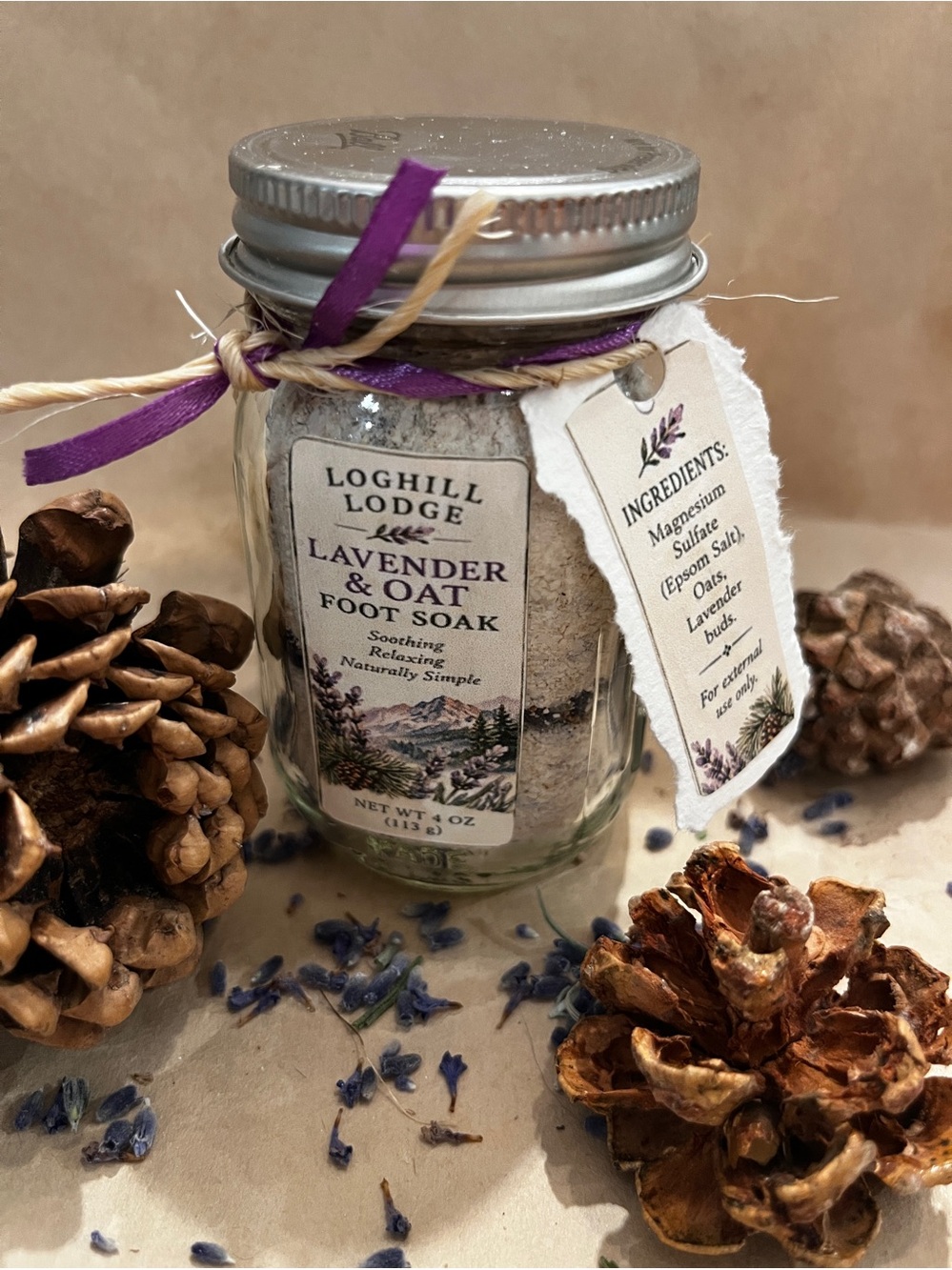 Lavender & Oat Foot Soak | Colorado Grown Lavender | 4 oz | 2 Uses
